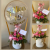 Caja floral con globo