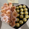 3(1) Caja de Rosas con Chocolate