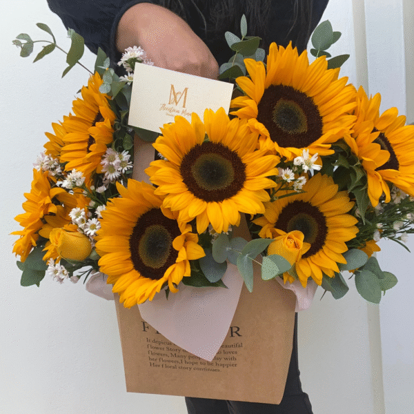 Caja de girasoles