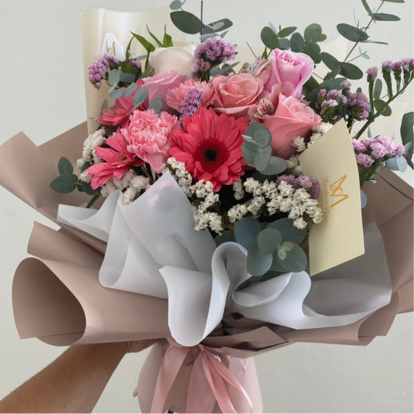 Ramo Rosas y Gerberas Rosa