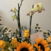Girasoles y Orquídea para mamá